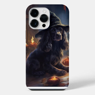 Cocker Spaniel Pumpkins Halloween Scary iPhone 14 Pro Max Case