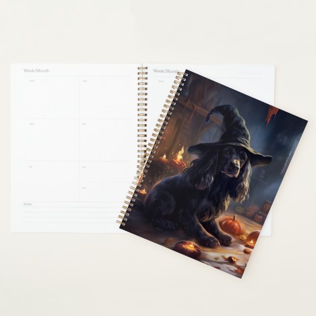 Cocker Spaniel Pumpkins Halloween Scary Planner (Display)