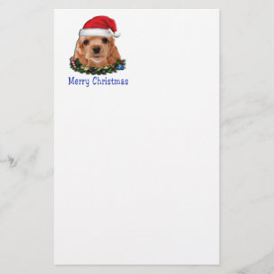 Cocker spaniel puppie christmas stationery