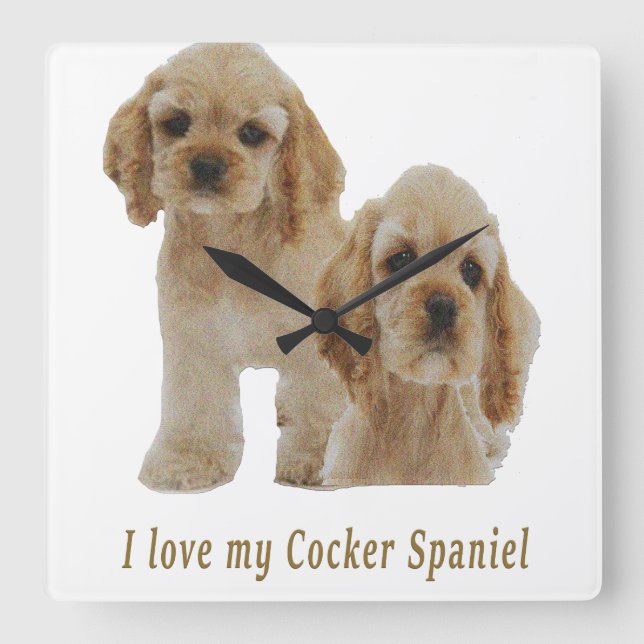 Cocker spaniel puppies clock (Front)