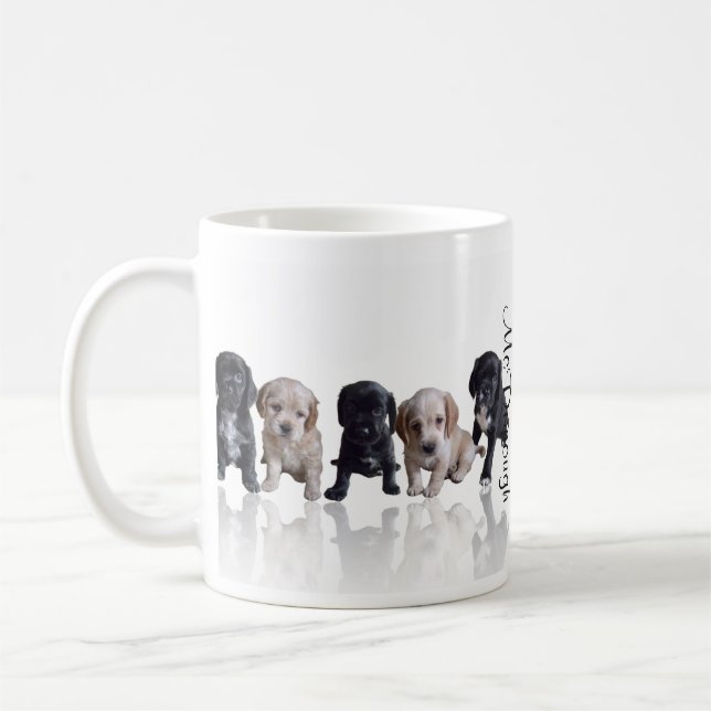 Cocker Spaniel Puppies Coffee Mug (Left)