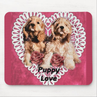 Cocker Spaniel Puppies Valentines Mouse Pad