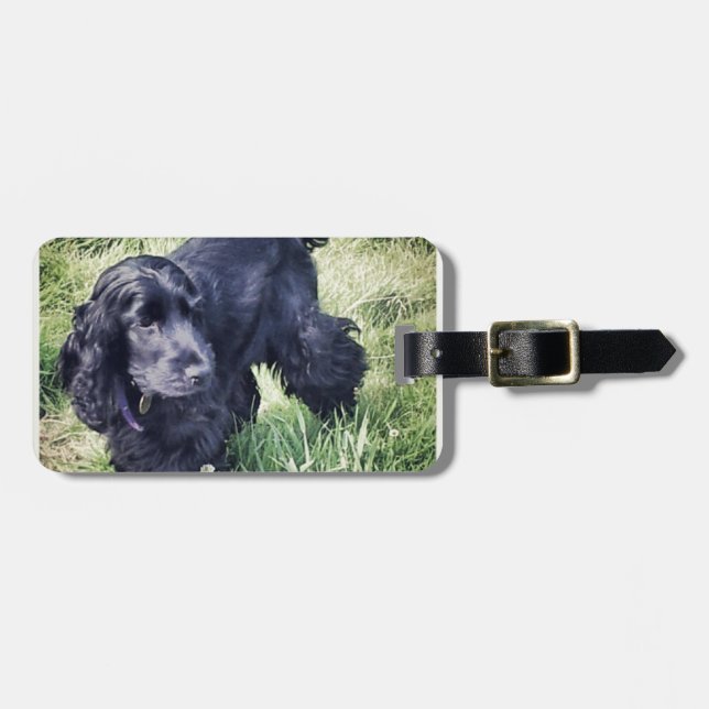 Cocker Spaniel Puppy Luggage Tag (Front Horizontal)