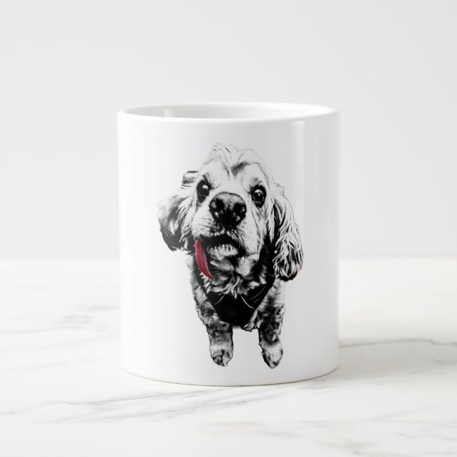 Cocker Spaniel – Red Tongue, Real Sass Large Coffee Mug (Front)