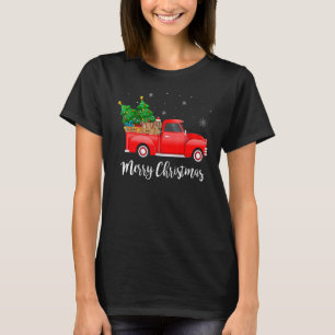Cocker Spaniel Red Truck Christmas Tree Xmas Dog T-Shirt