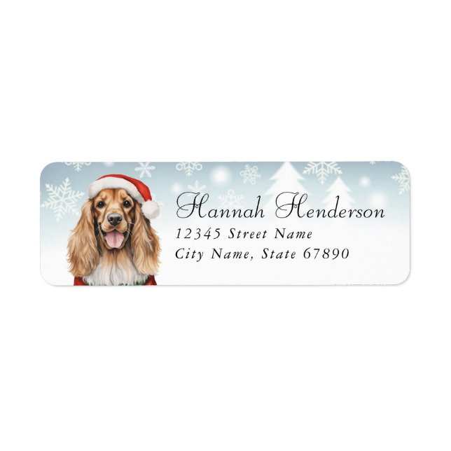 Cocker Spaniel Return Address Labels (Front)