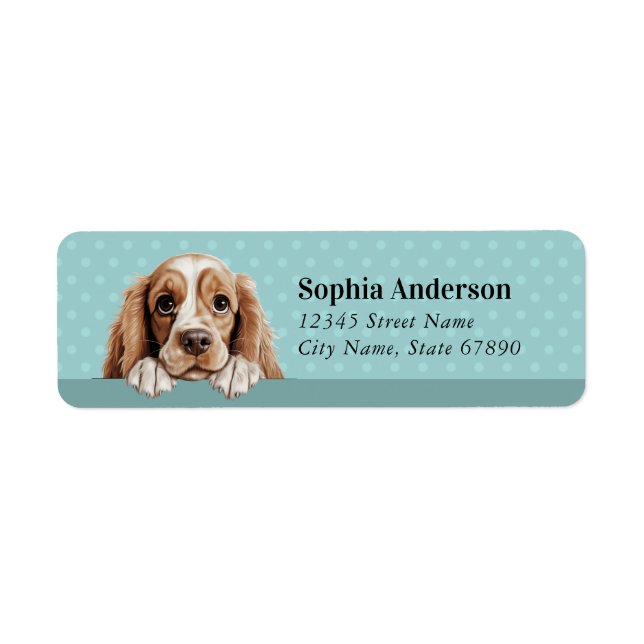 Cocker Spaniel Return Address Labels (Front)
