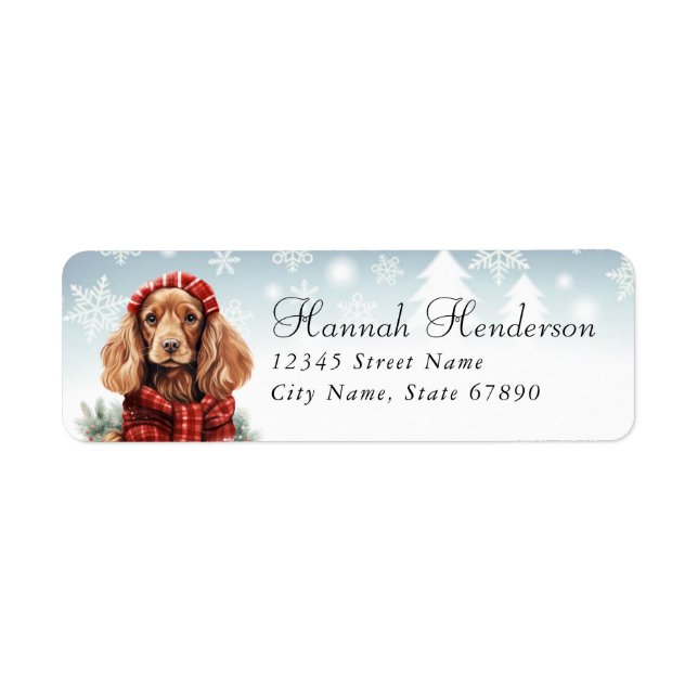 Cocker Spaniel Return Address Labels (Front)