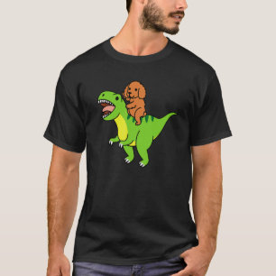 Cocker Spaniel Riding Rex Dinosaur Dog T-Shirt