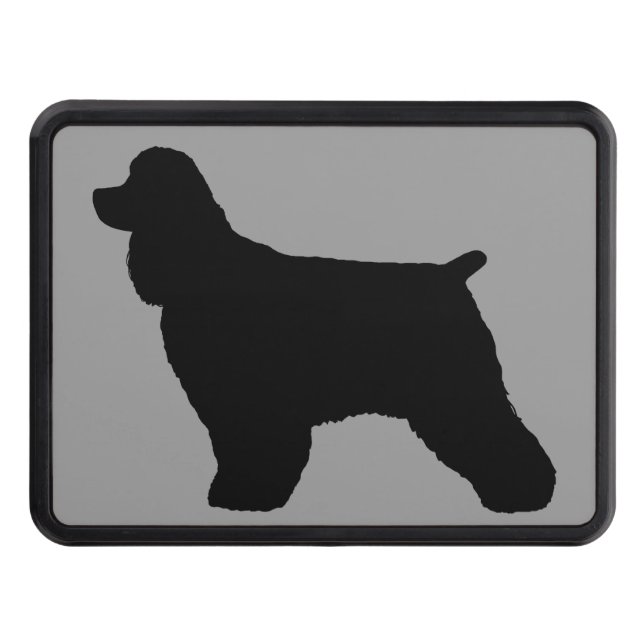 Cocker Spaniel Silhouette Trailer Hitch Cover (Front)