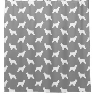 Cocker Spaniel Silhouettes Pattern Grey