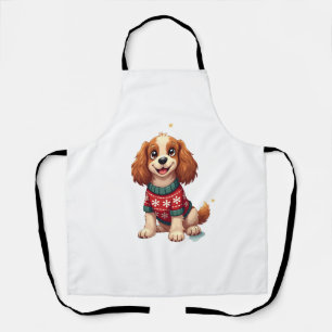 Cocker Spaniel Snowflake Glow dog Apron