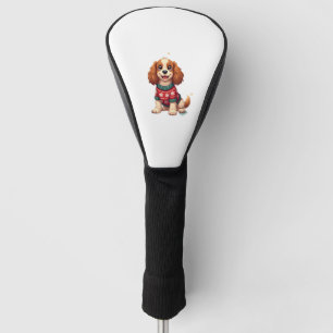 Cocker Spaniel Snowflake Glow dog Golf Head Cover