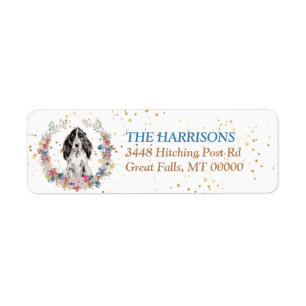Cocker Spaniel Spring Flowers Wreath