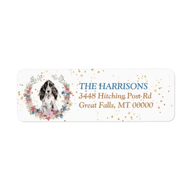 Cocker Spaniel Spring Flowers Wreath (Devant)
