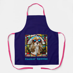 Cocker Spaniel Stained Glass Apron