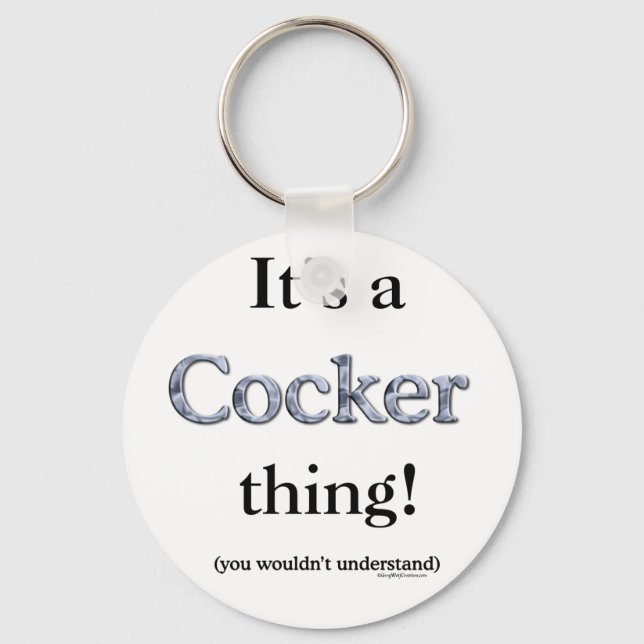 Cocker Spaniel Thing Keychain (Front)