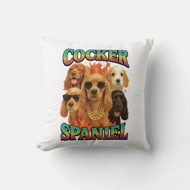 Cocker Spaniel  Throw Pillow (Front)