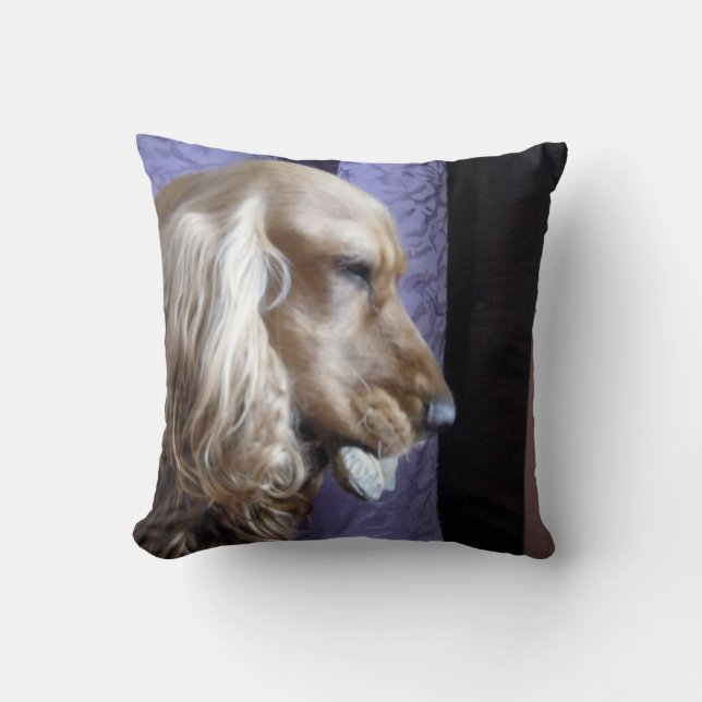 Cocker Spaniel Throw Pillow (Front)