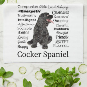 Cocker Spaniel Traits Kitchen Towel