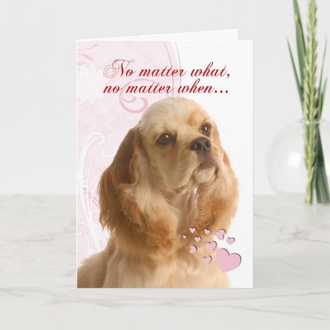 Cocker Spaniel Valentine Holiday Card (Front)
