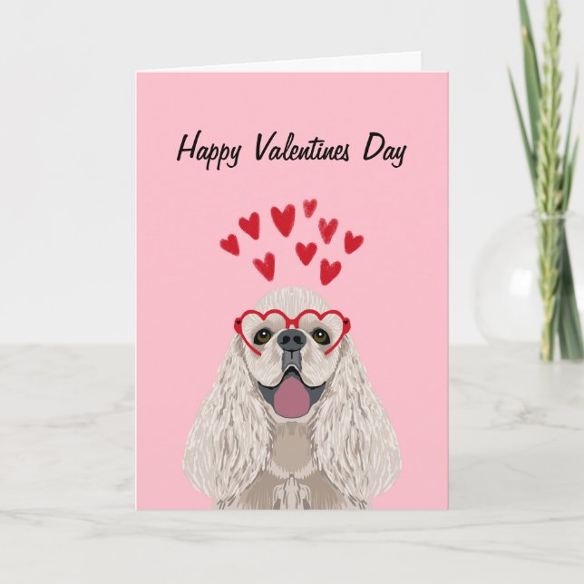 Cocker Spaniel Valentines Card - pet valentines (Front)