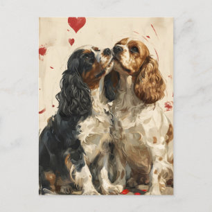 Cocker spaniel  Valentine's day  Postcard