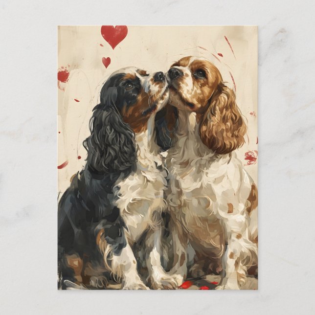 Cocker spaniel  Valentine's day  Postcard (Front)