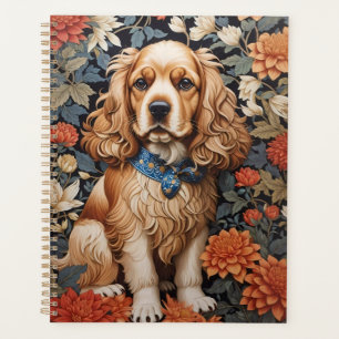 Cocker Spaniel William Morris Inspired Floral Planner