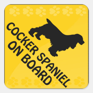 Cocker Spaniel Xing Square Sticker
