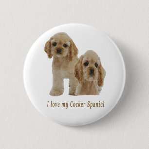 cocker spaniels 2 inch round button
