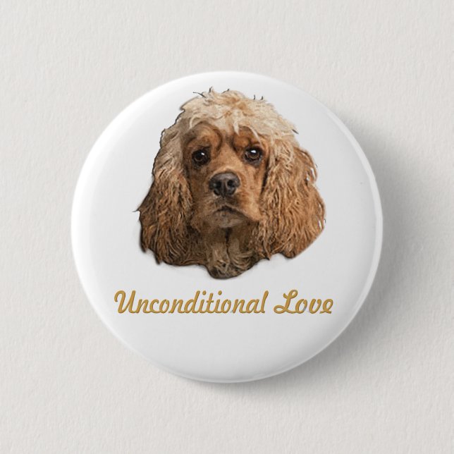 cocker Spaniels 2 Inch Round Button (Front)