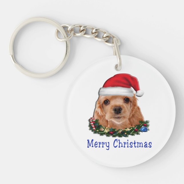 Cocker Spaniels Keychain (Front)
