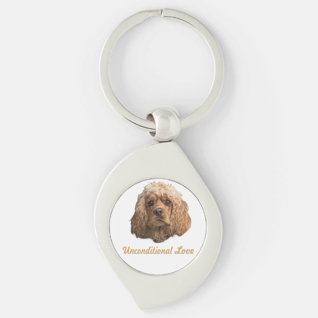 cocker Spaniels Keychain (Front)