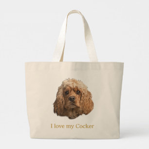 cocker Spaniels Large Tote Bag