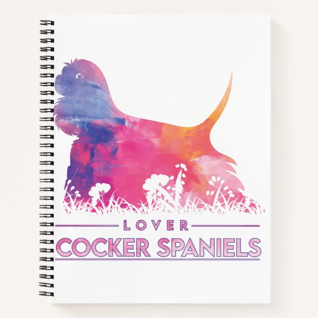 Cocker Spaniels lover Paint Colour Notebook (Front)