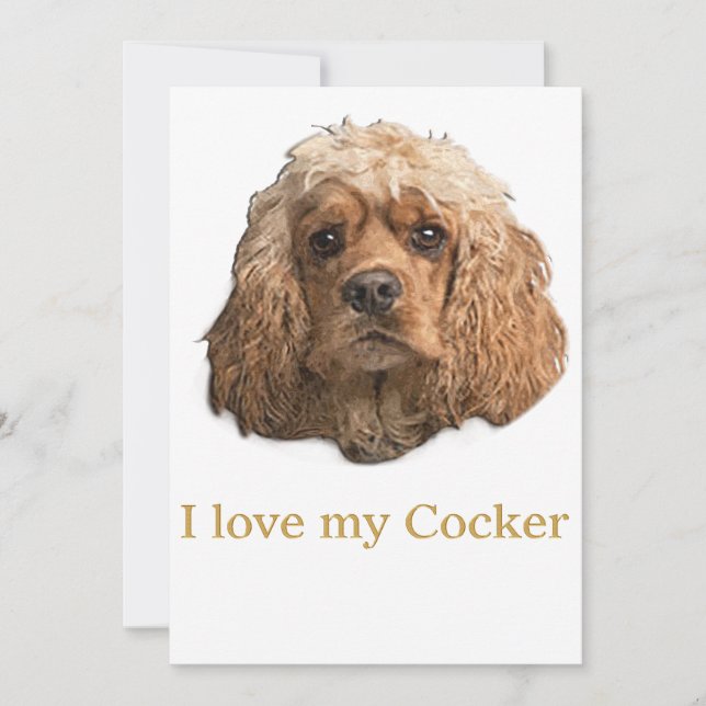 cocker Spaniels Thank You Card (Front)