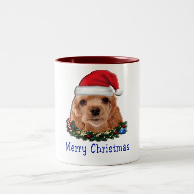 Cocker Spaniels Two-Tone Coffee Mug (Center)
