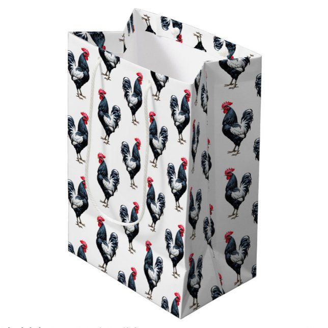 Cockerel Chicken Pattern Design  Medium Gift Bag (Creator Uploaded)