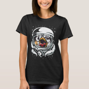 Cockerel in space as an astronaut with astronaut h T-Shirt