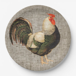 Cockerel Paper Plates 9"