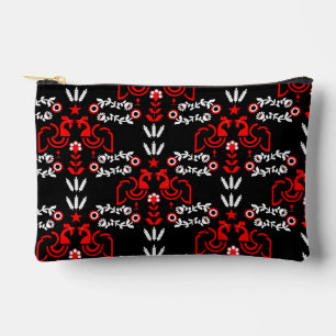 Cockerel Scandinavian Folk Art Accessory Pouch