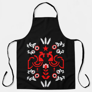 Cockerel Scandinavian Folk Art Apron
