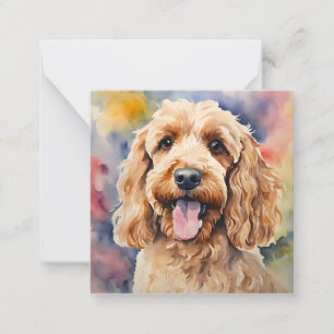 Cockerpoo Watercolour Card
