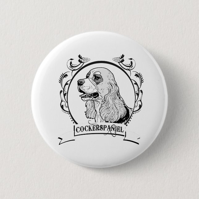 Cockerspaniel T-shirt 2 Inch Round Button (Front)