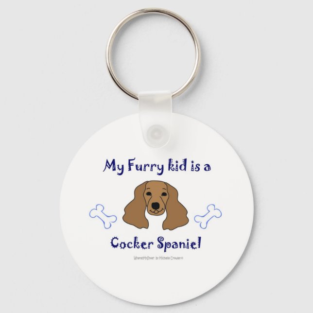 CockerSpanielBrown Keychain (Front)