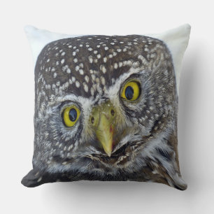 Cockeyed Owl Throw Pillow