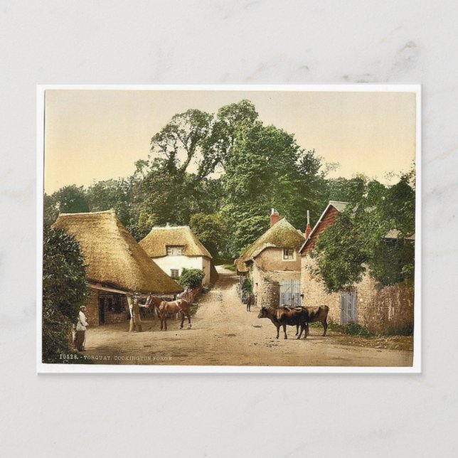 Cockington Forge, Torquay, England classic Photoch Postcard (Front)
