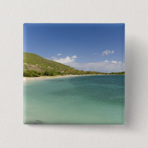 Cockleshell Bay, southeast peninsula, St Kitts, 2 Inch Square Button