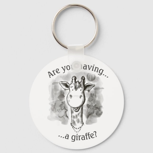 Cockney Rhyming Slang Giraffe Keychain (Front)